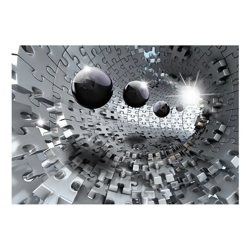 Självhäftande fototapet - Puzzle - Tunnel 98x70 Storlek: 98x70 cm
