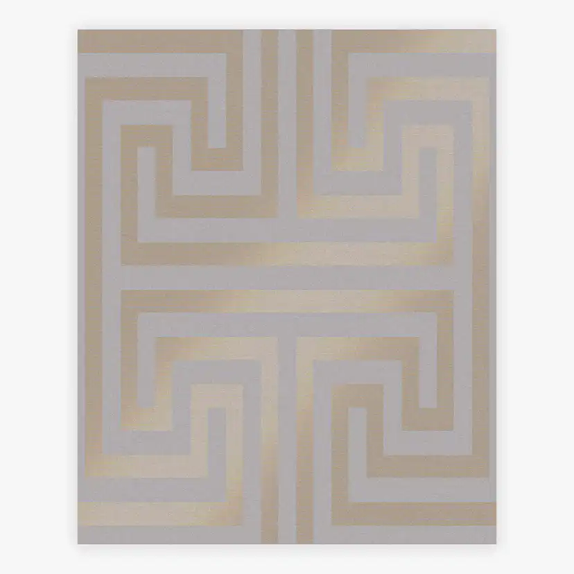Tapet NEXT Metallic Greek Key Grey