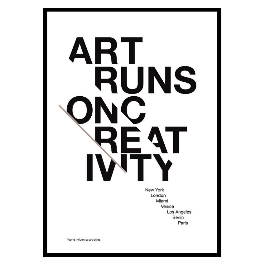 Poster Gallerix Art Runs On Creativity