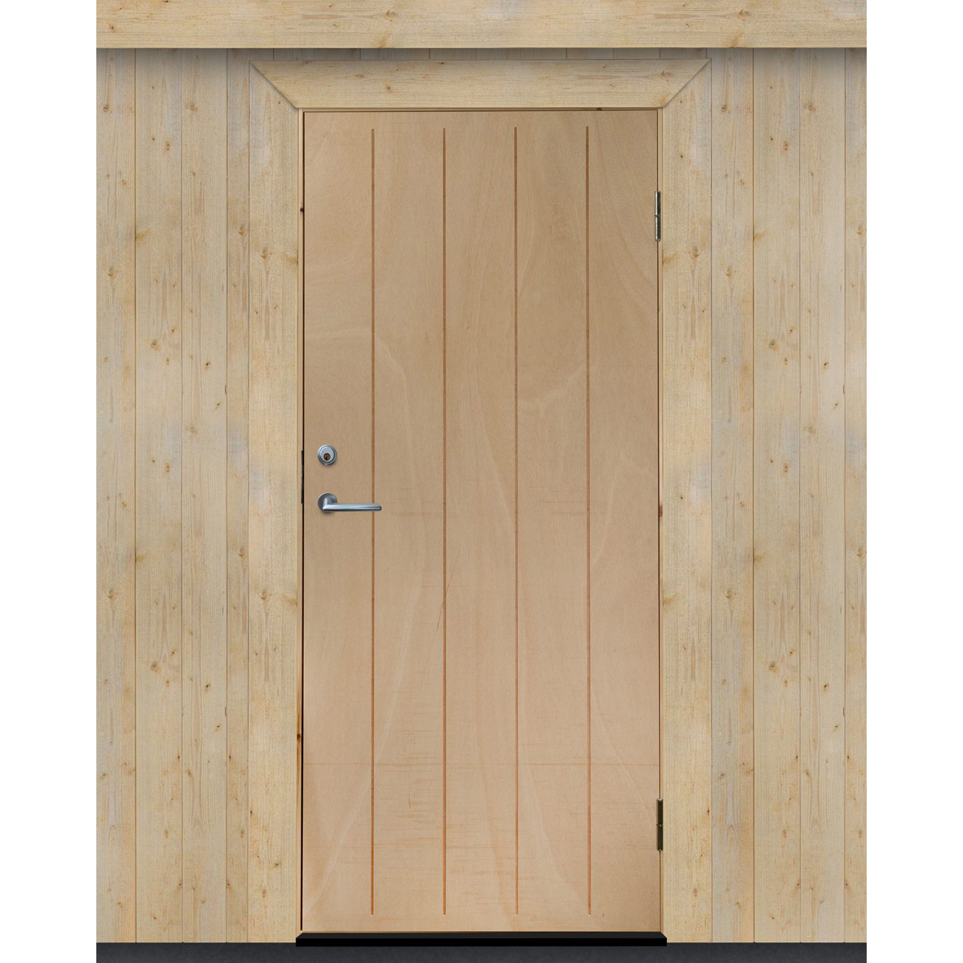 Varmförrådsdörr Jabo Obehandlad Spårfräst Plywood 9x20 dm