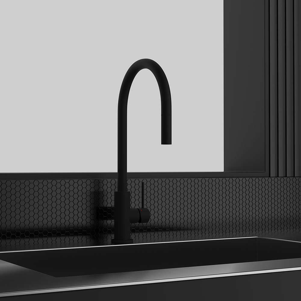 Köksblandare Scandtap Steel Accent med Utdragbar Pip