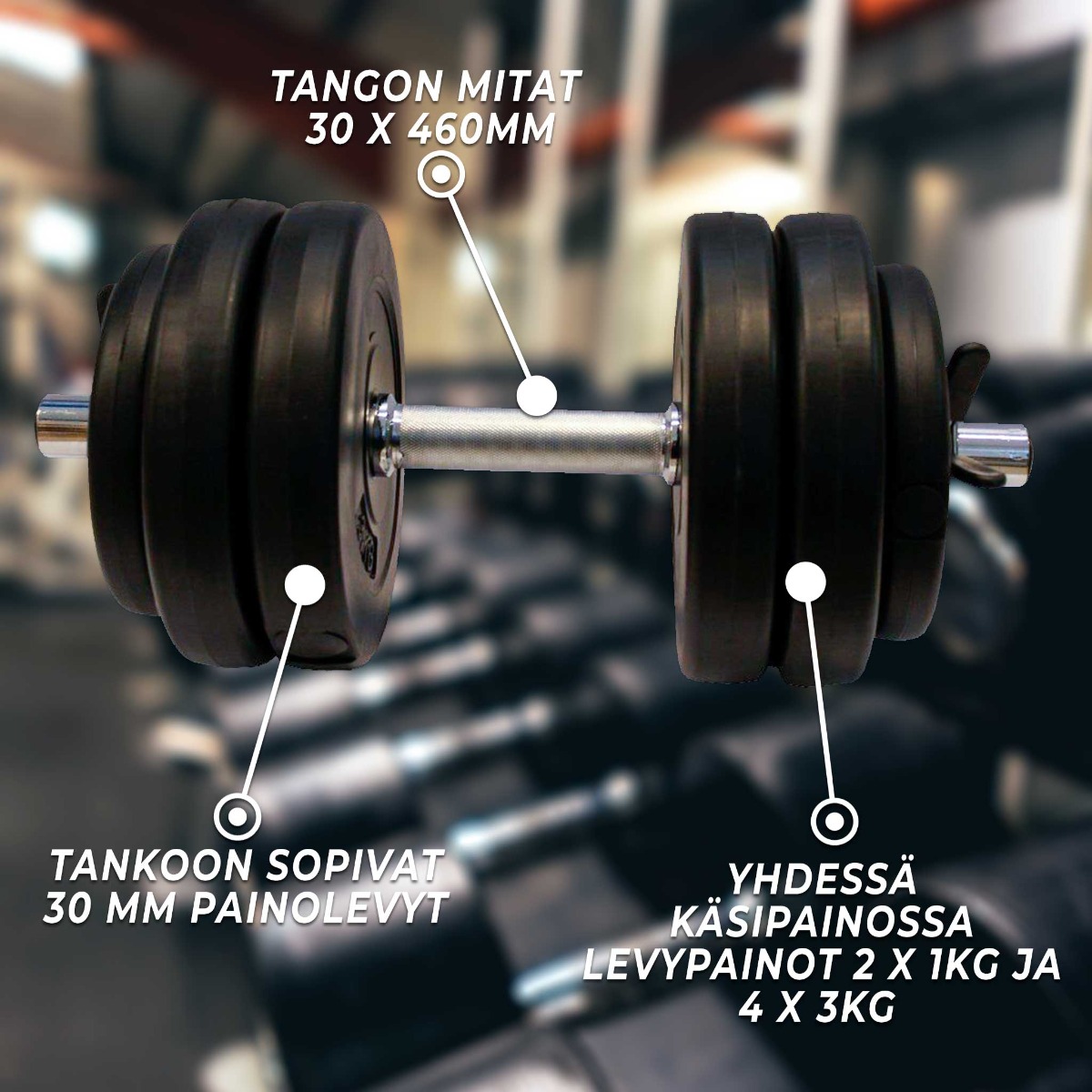 Hantlar Fitn Shape 2 st 30 kg Justerbar