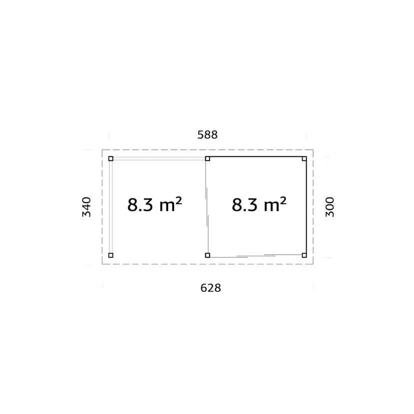 Uterum Palmako Lenna 16,6 m2 Set 703 Slide Plus