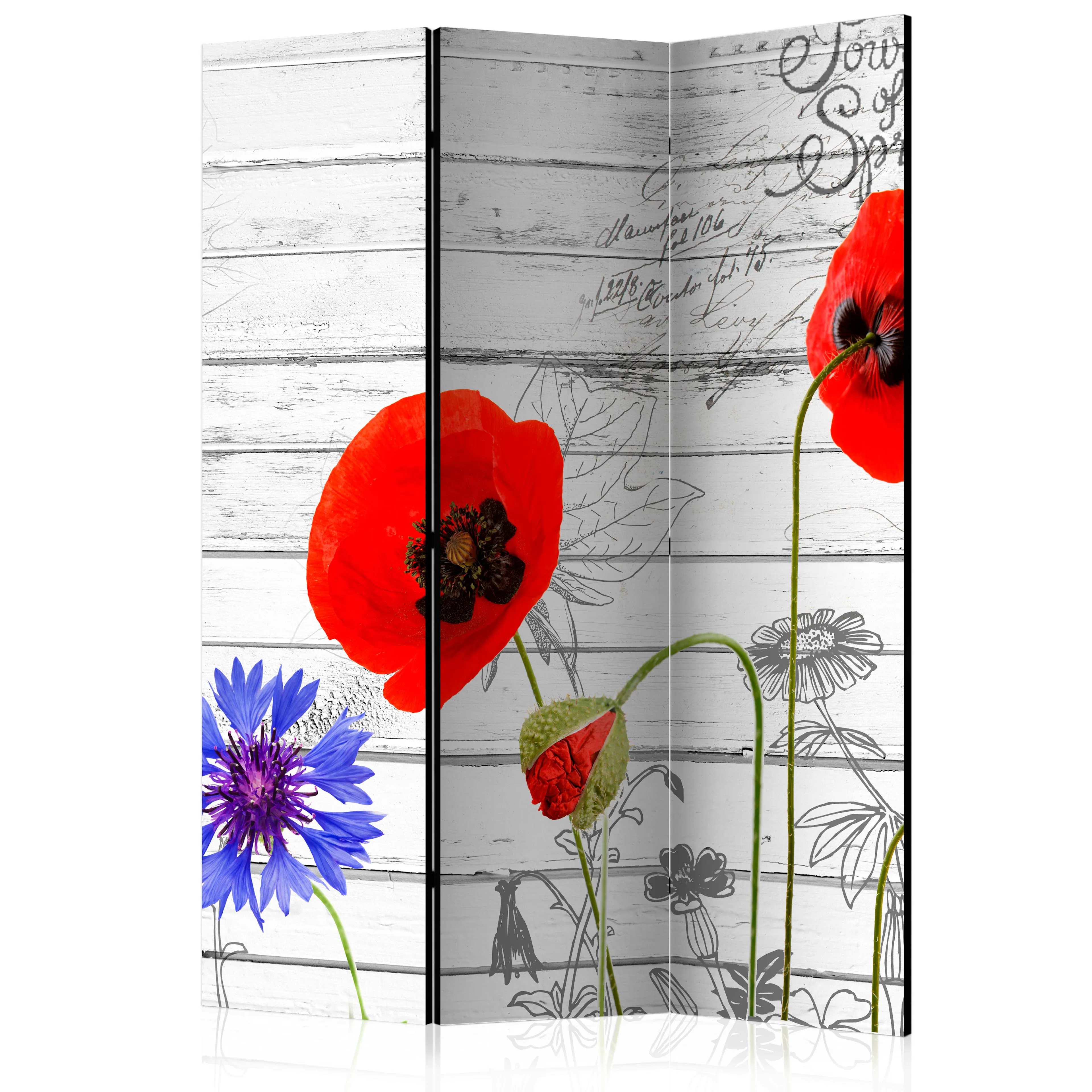 Rumsavdelare Skärmvägg Arkiio Wildflowers 135x172 cm