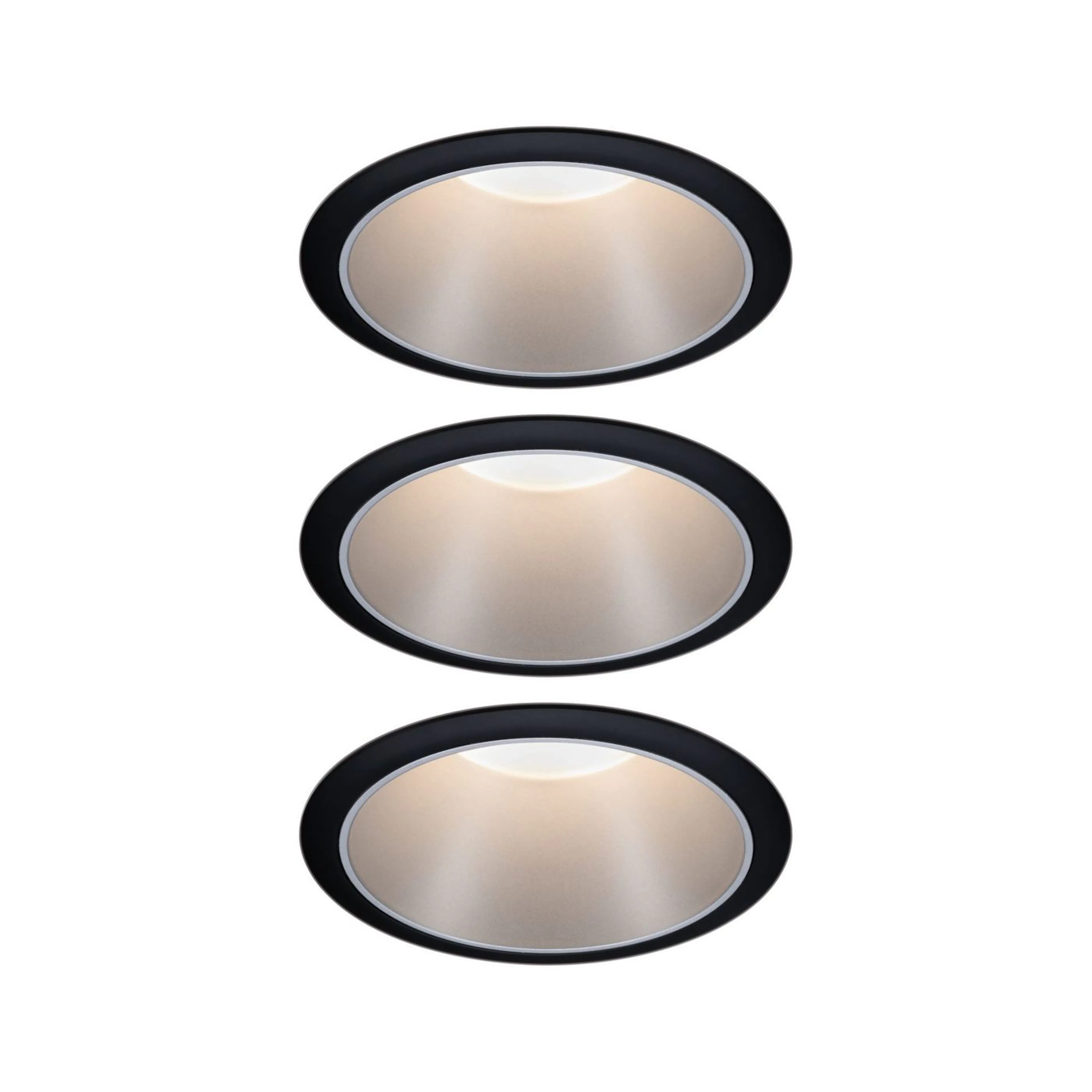 Downlight Paulmann Cole Svart, matt silver, 88 mm, 3-pack