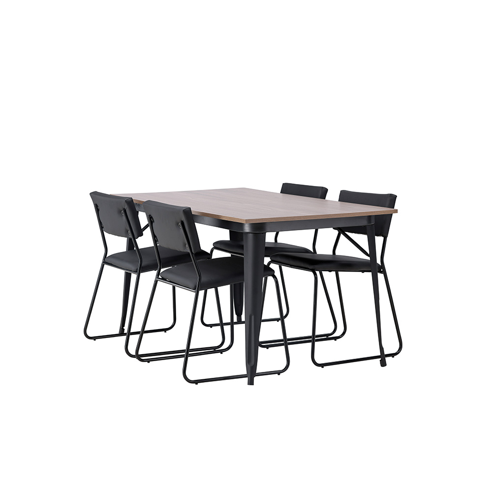 Matgrupp Venture Home Tempe 140 cm med 4 Kenth Stolar