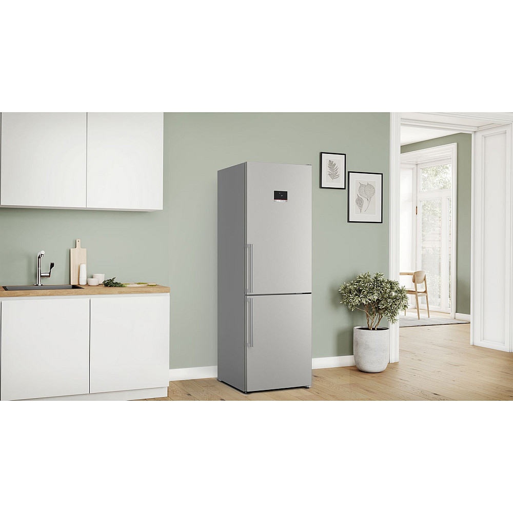 Kombiskåp Kyl/frys Bosch 2 st KGN367ICT Serie 4 186cm Otroligt Tysta Rostfri