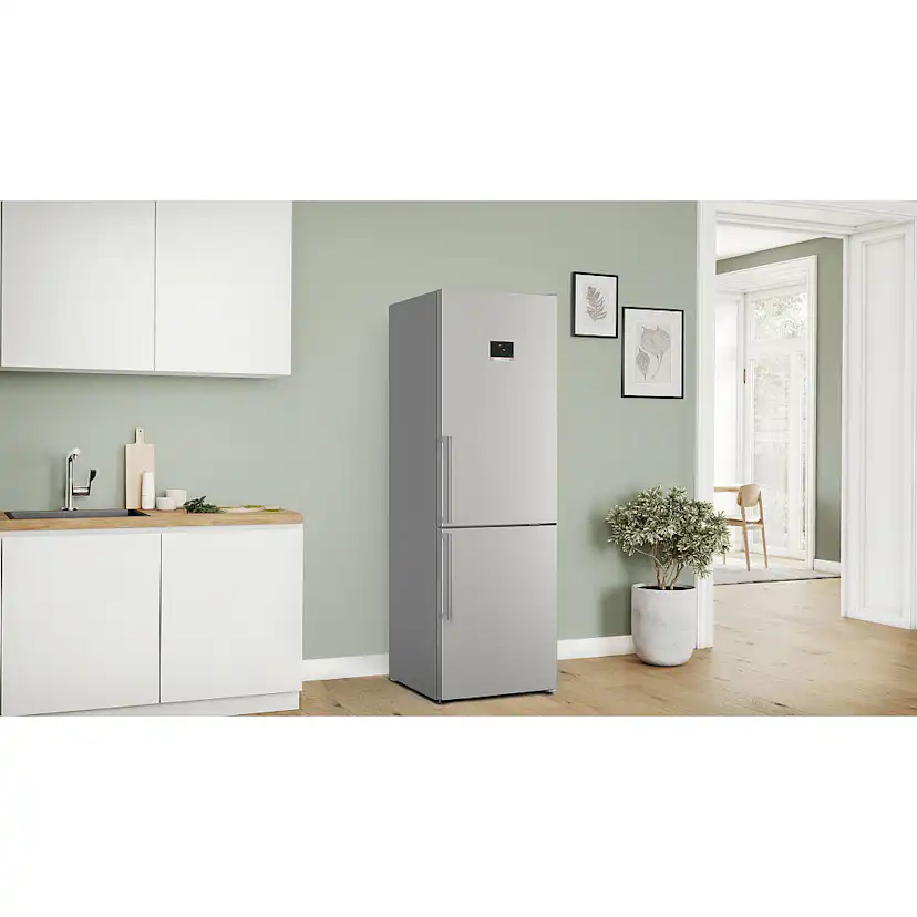 Kombiskåp Kyl/frys Bosch 2 st KGN367ICT Serie 4 186cm Otroligt Tysta Rostfri