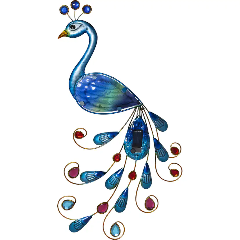 Solcellsdekoration Star Trading Vägg Peacock Twilight