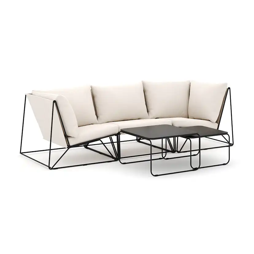 Loungesoffa Comfort Garden Usteryd utomhus rak 3-sits soffa