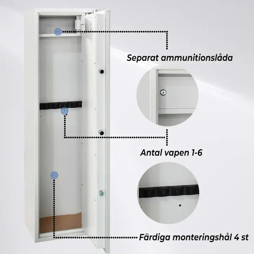 Vapenskåp Trekker AS600 6 vapen