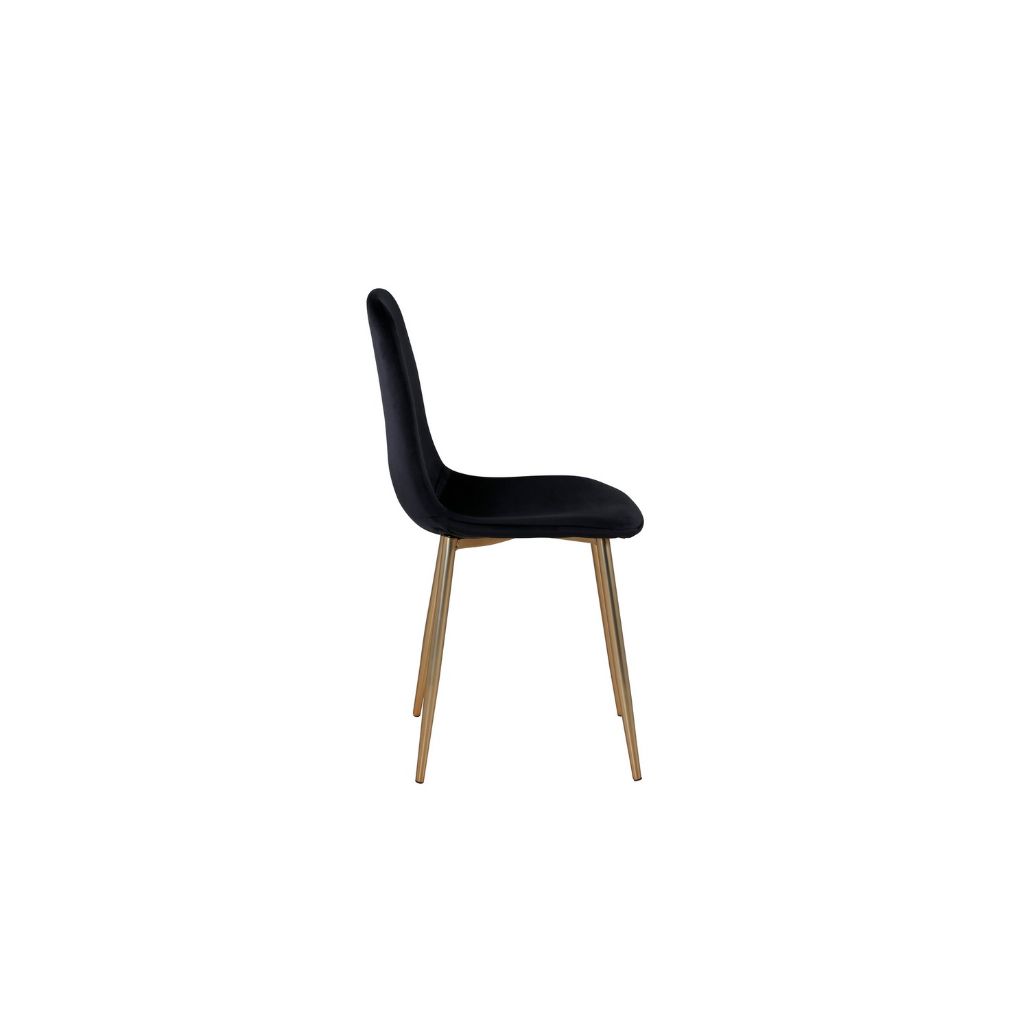 Polar Chair - Black Velvet / Matt brass leg Svart/Mässing