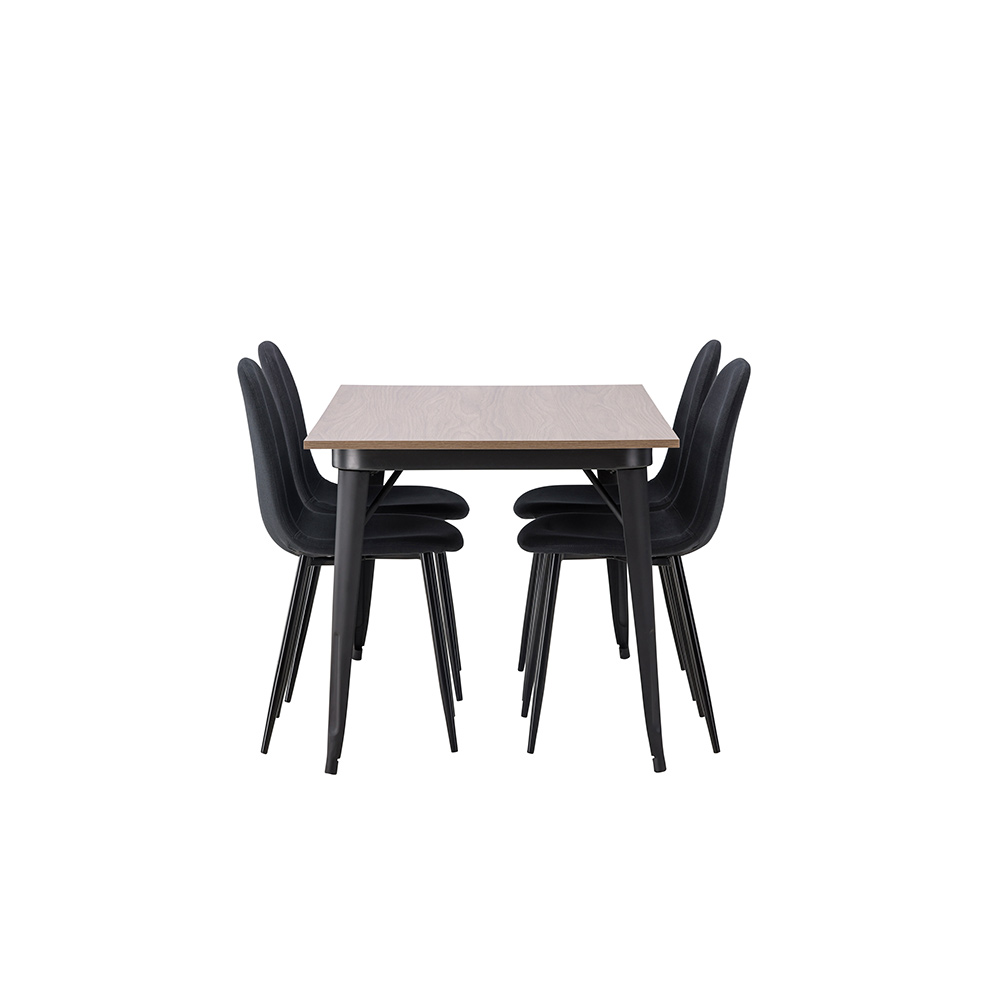 Matgrupp Venture Home Tempe 140 cm med 4 Polar Stolar