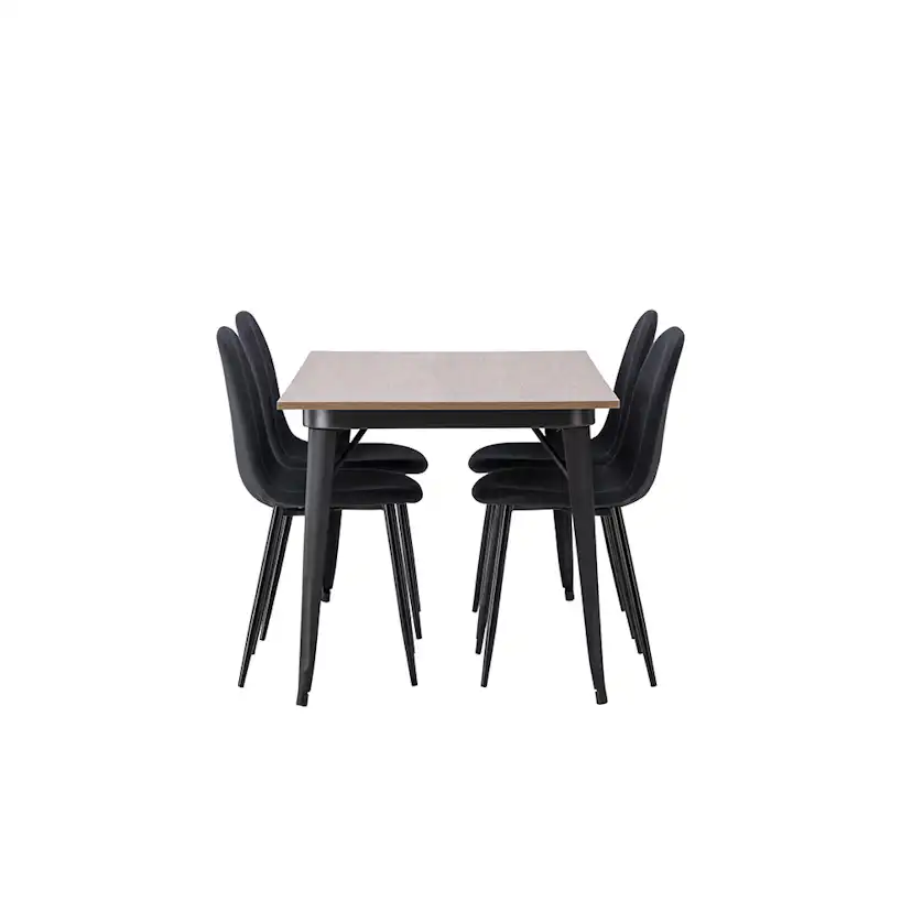 Matgrupp Venture Home Tempe 140 cm med 4 Polar Stolar