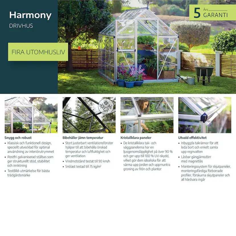 Växthus Canopia by Palram Harmony 3,4 m²