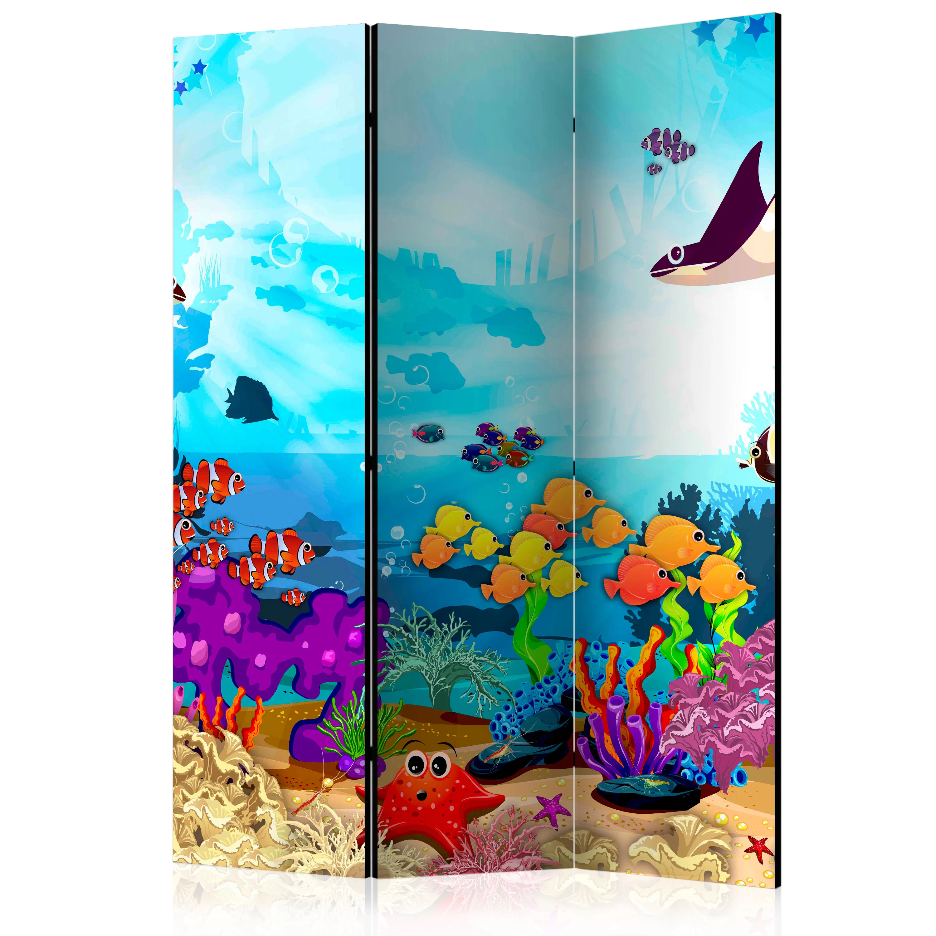 Rumsavdelare Skärmvägg Arkiio Underwater Fun 135x172 cm