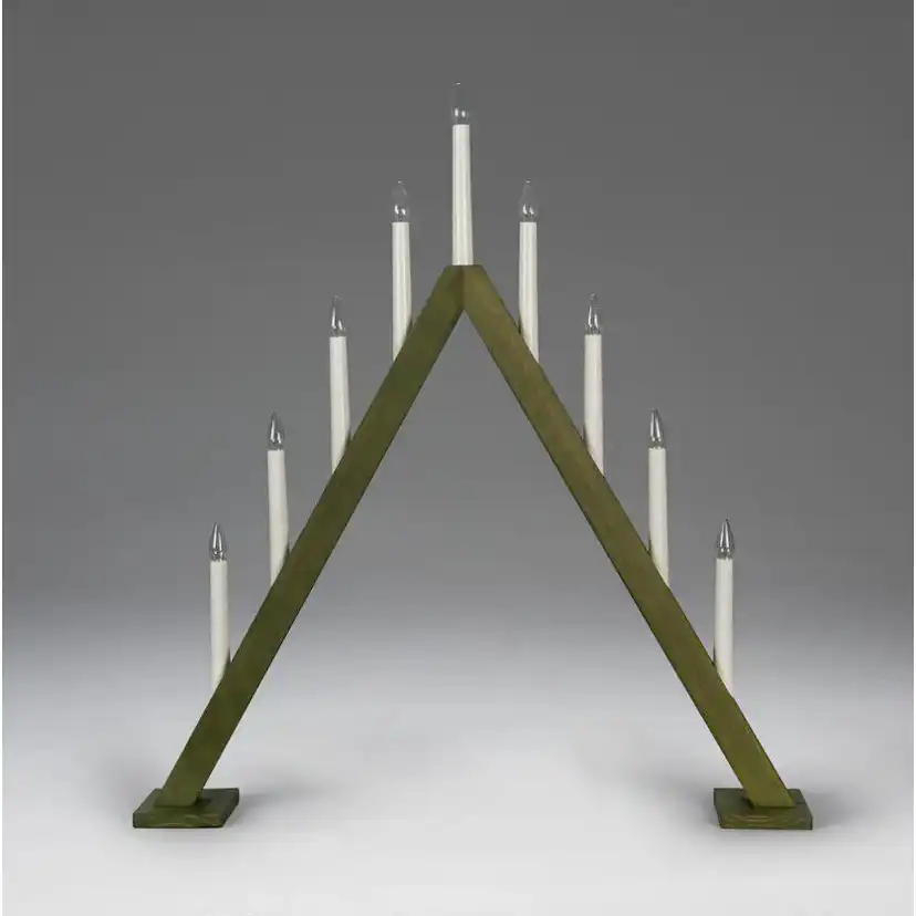 Adventsljusstake Gnosjö Konstsmide 3940 Träljusstake 9 Ljus