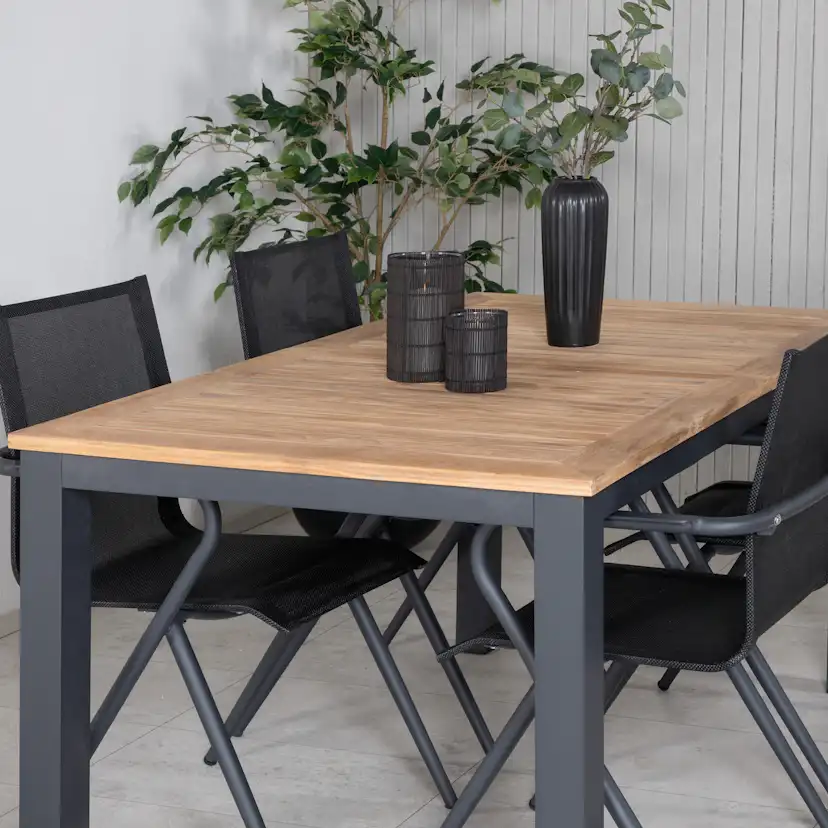 Matgrupp Venture Home Perla med 4 Aspen Matstolar