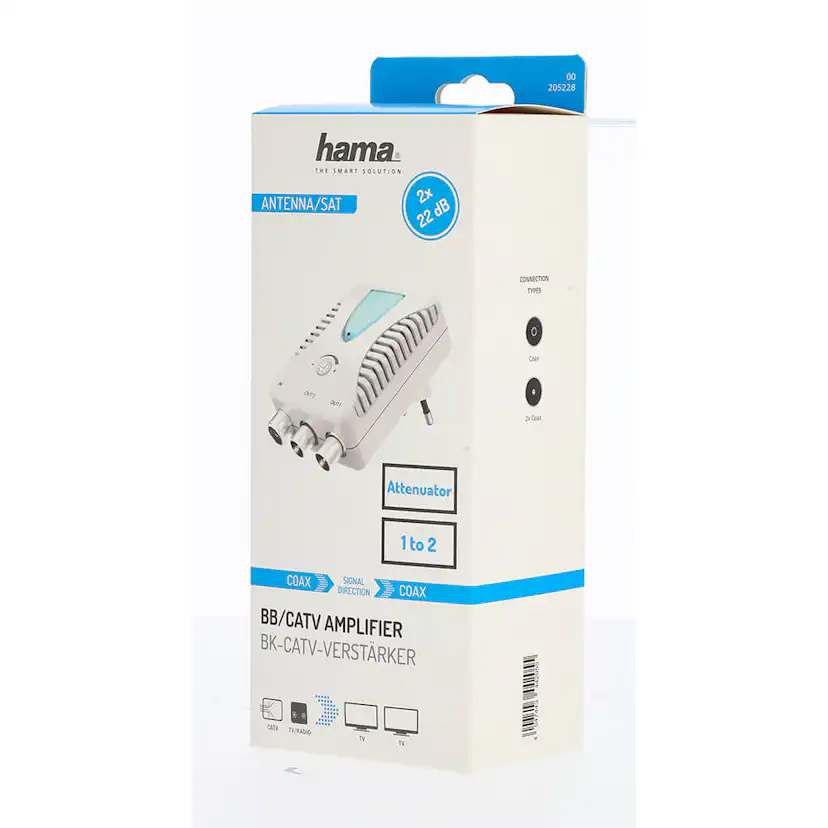 Antennförstärkare Hama 2x22db Justerbar