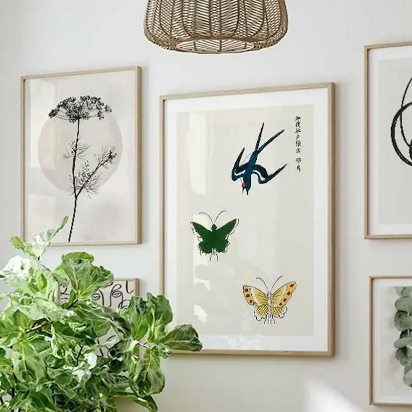 Poster Gallerix Swallow And Butterflies By Taguchi Tomoki