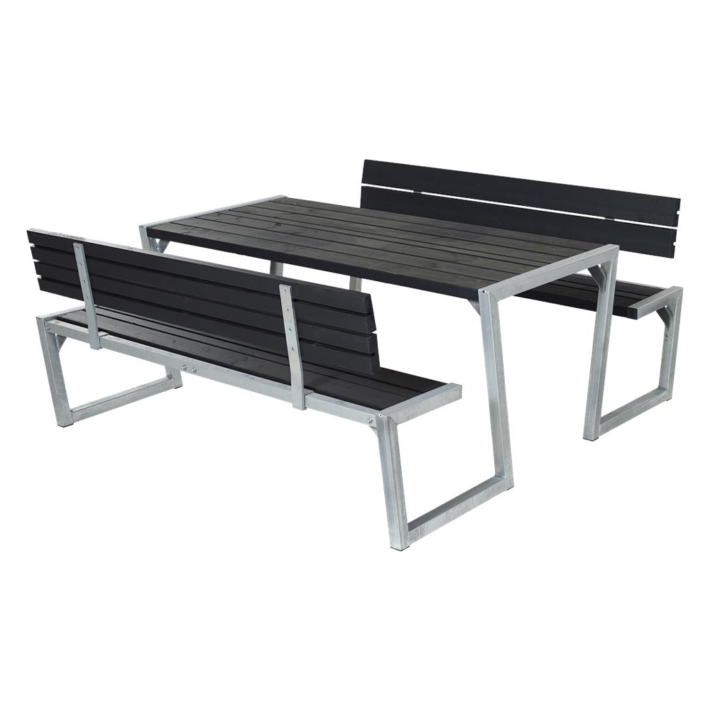 Picknickbord PLUS Zigma Svart Utomhus
