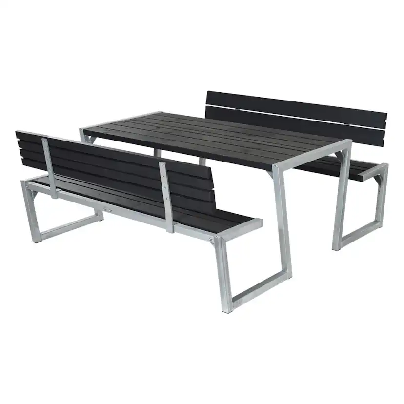 Picknickbord PLUS Zigma Svart Utomhus