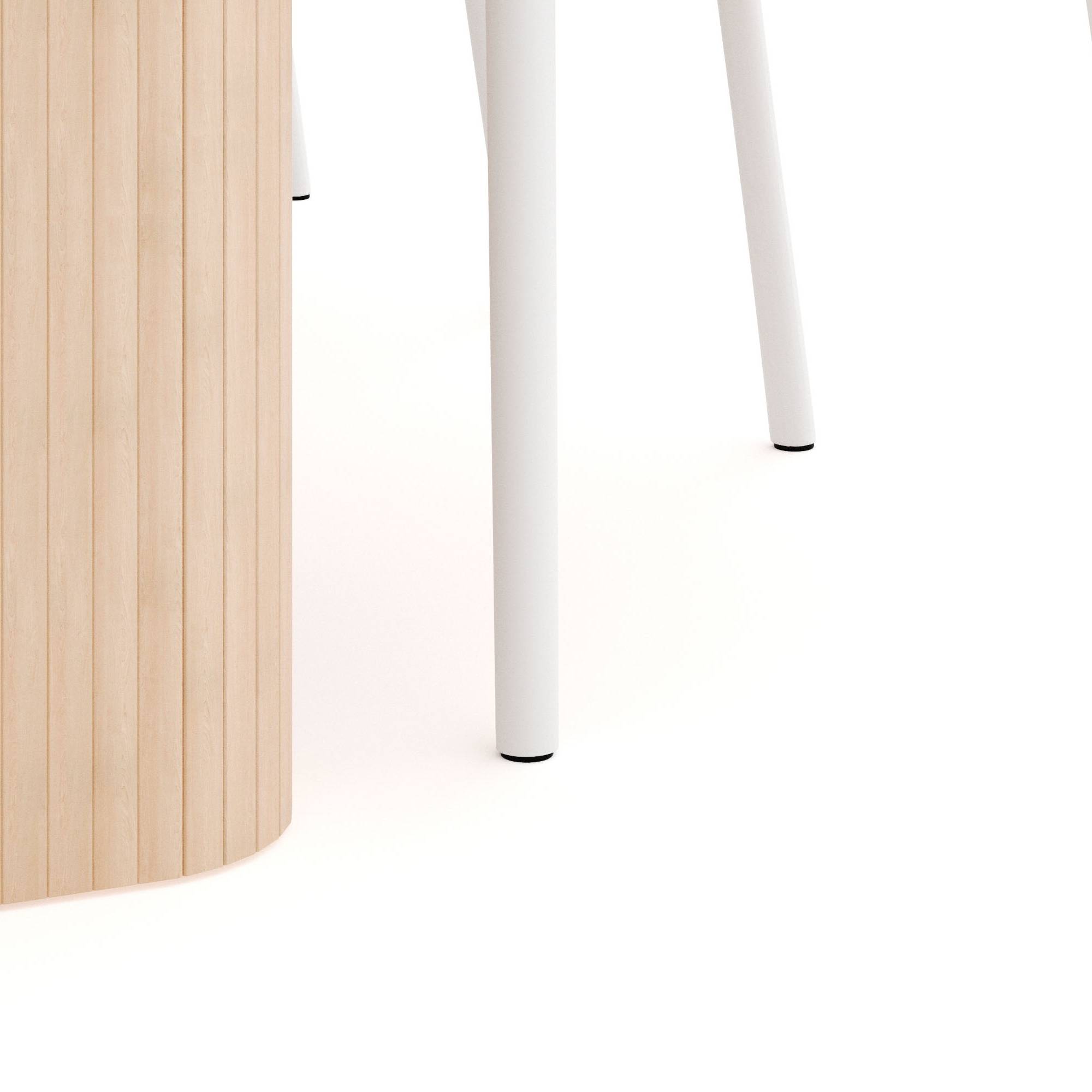 Matgrupp Bark Kopparbo Rektangulärt Matbord 180-240 cm Förlängningsbartt med 4 Elysia Matstol