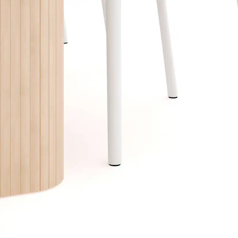 Matgrupp Bark Kopparbo Rektangulärt Matbord 180-240 cm Förlängningsbartt med 4 Elysia Matstol