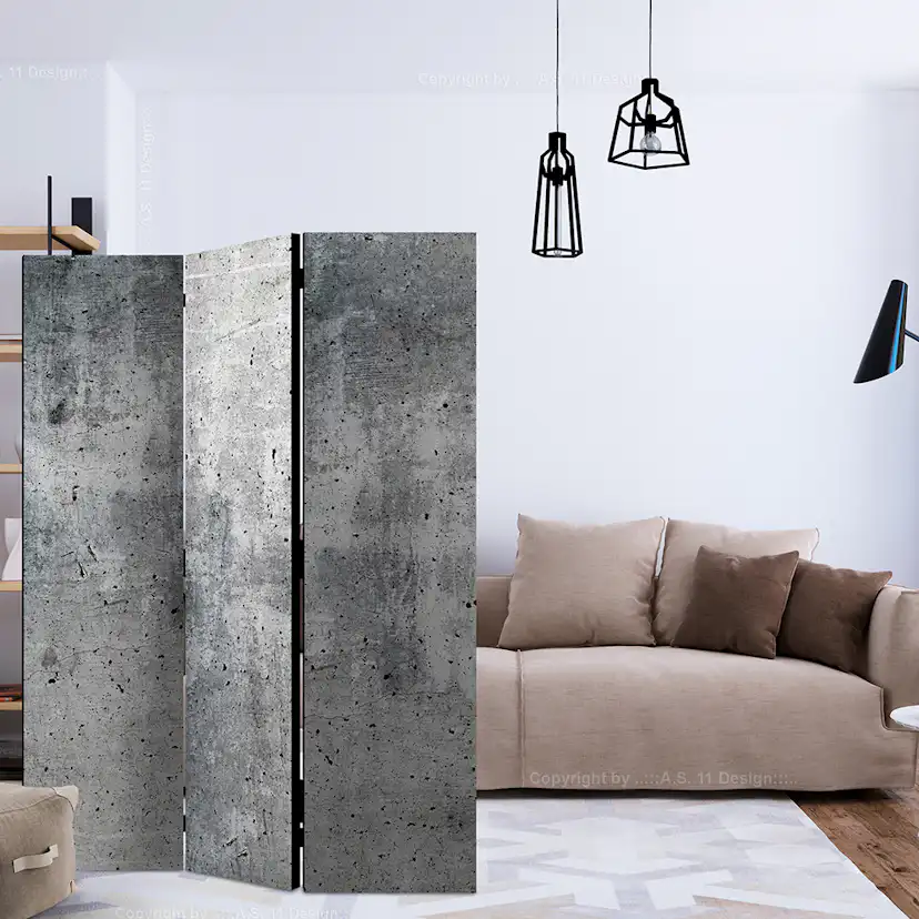 Rumsavdelare Skärmvägg Arkiio Fresh Concrete 135x172 cm