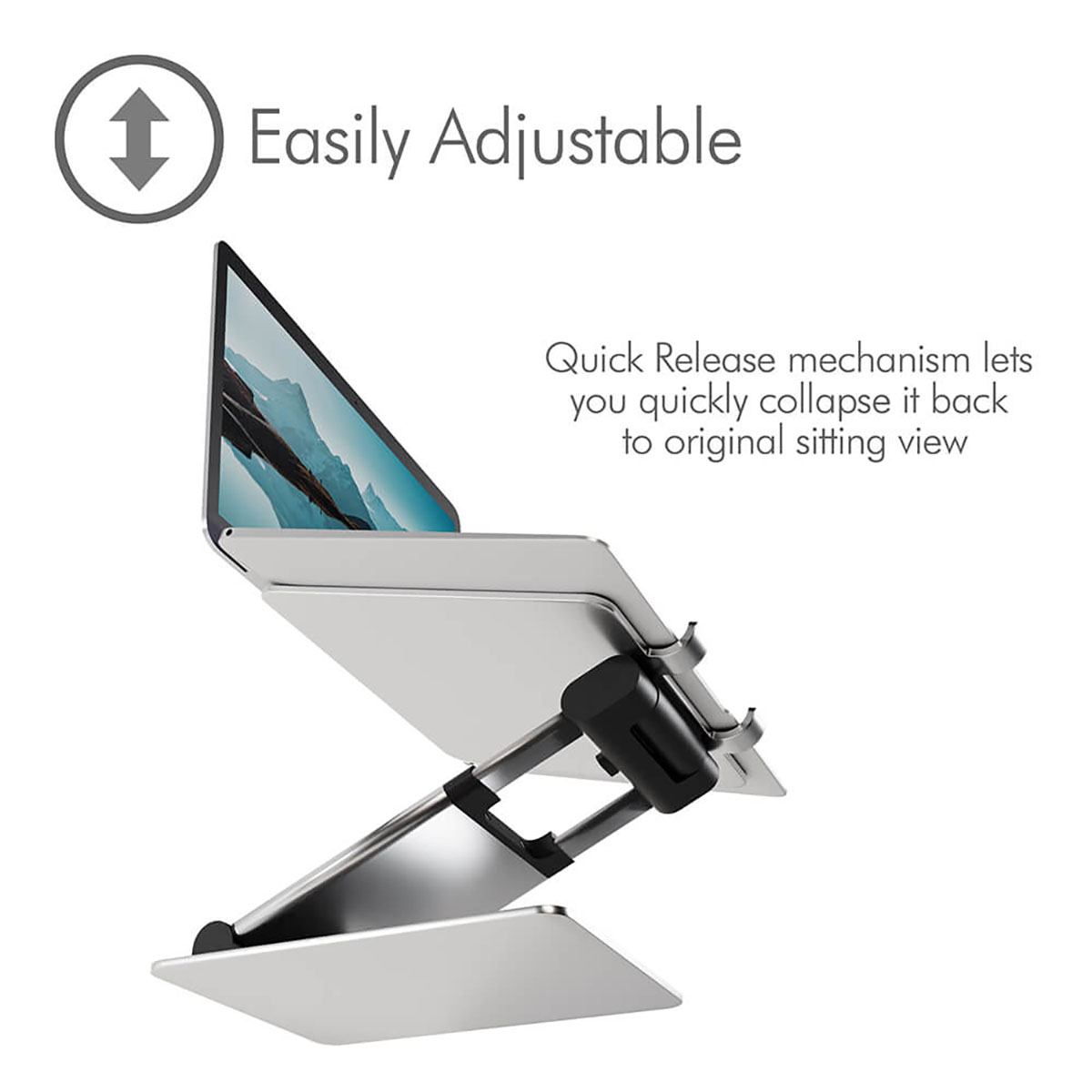 Laptopställ Desire2 Supreme Sit-Stand Aluminium