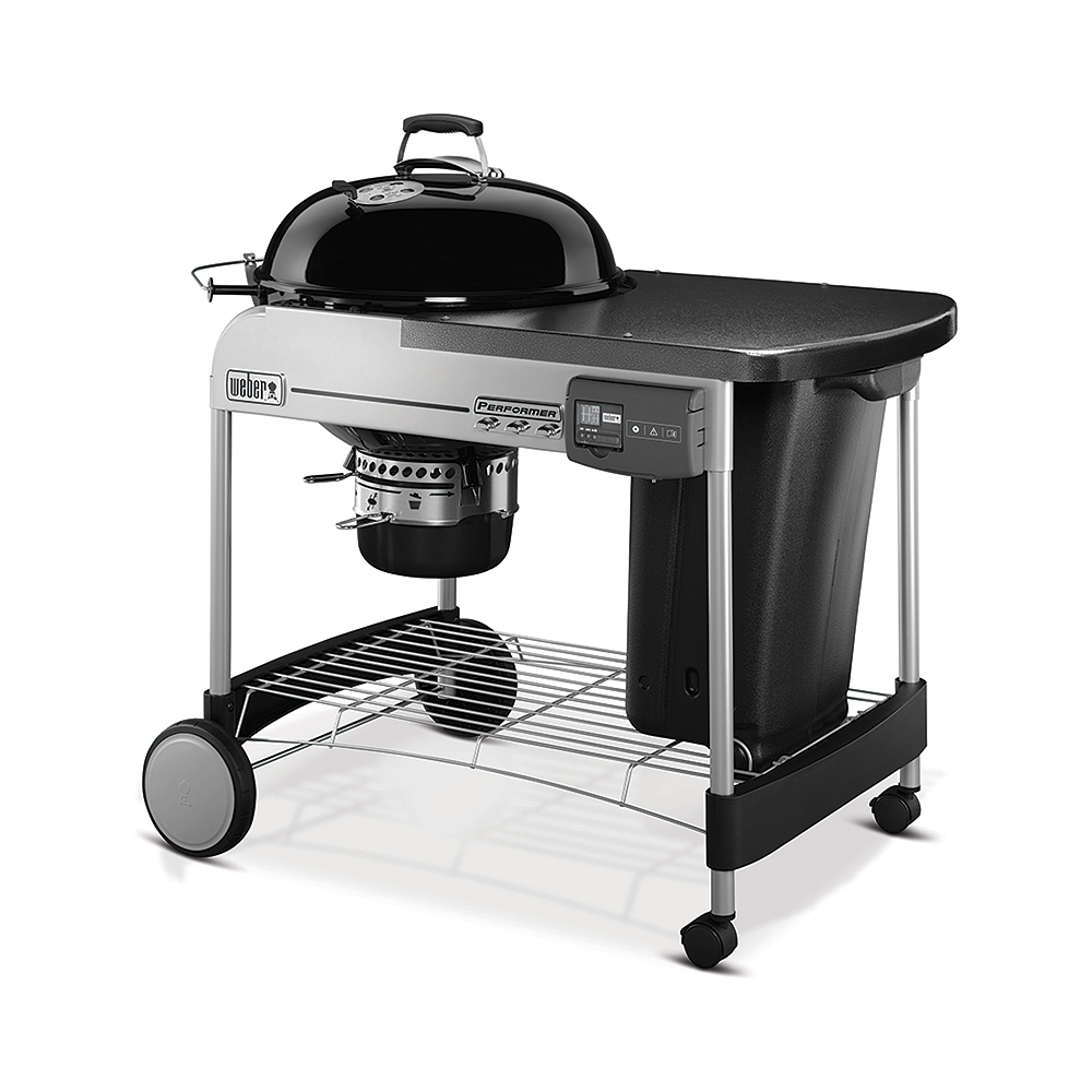 Kolgrill Weber Performer Deluxe GBS Svart Klotgrill med Gasoltändning & Gourmet BBQ System