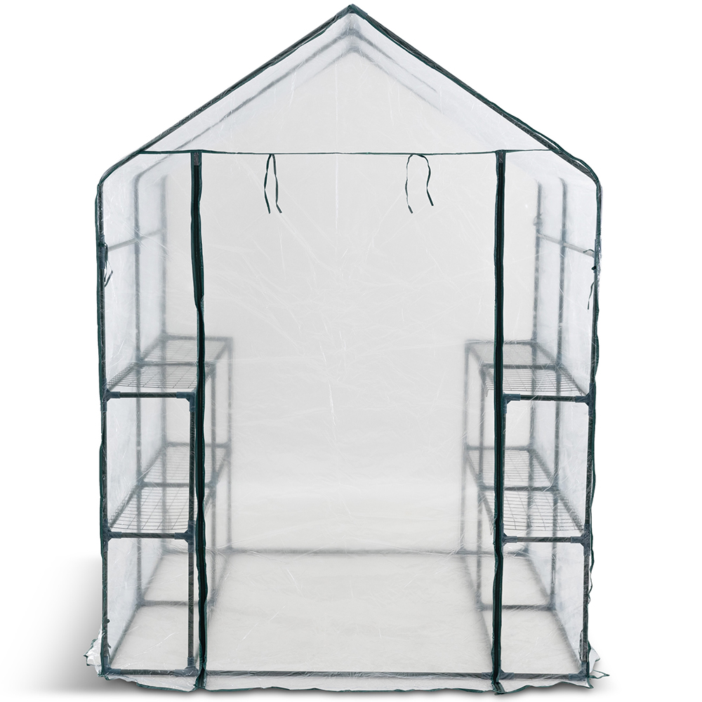 Plastväxthus Metalcraft 8 hyllor Transparent