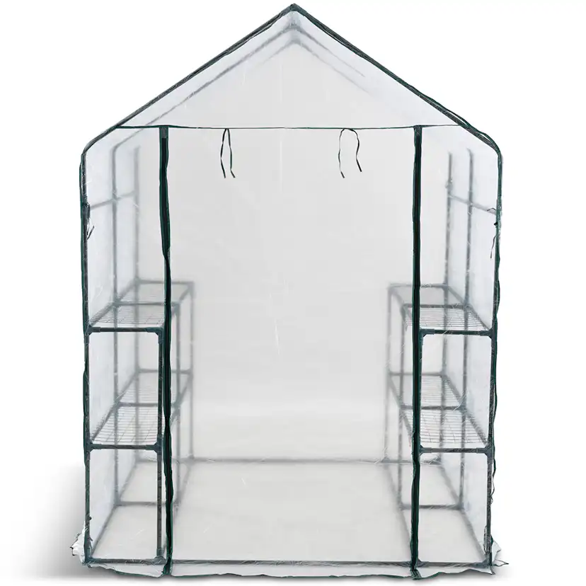 Plastväxthus Metalcraft 8 hyllor Transparent