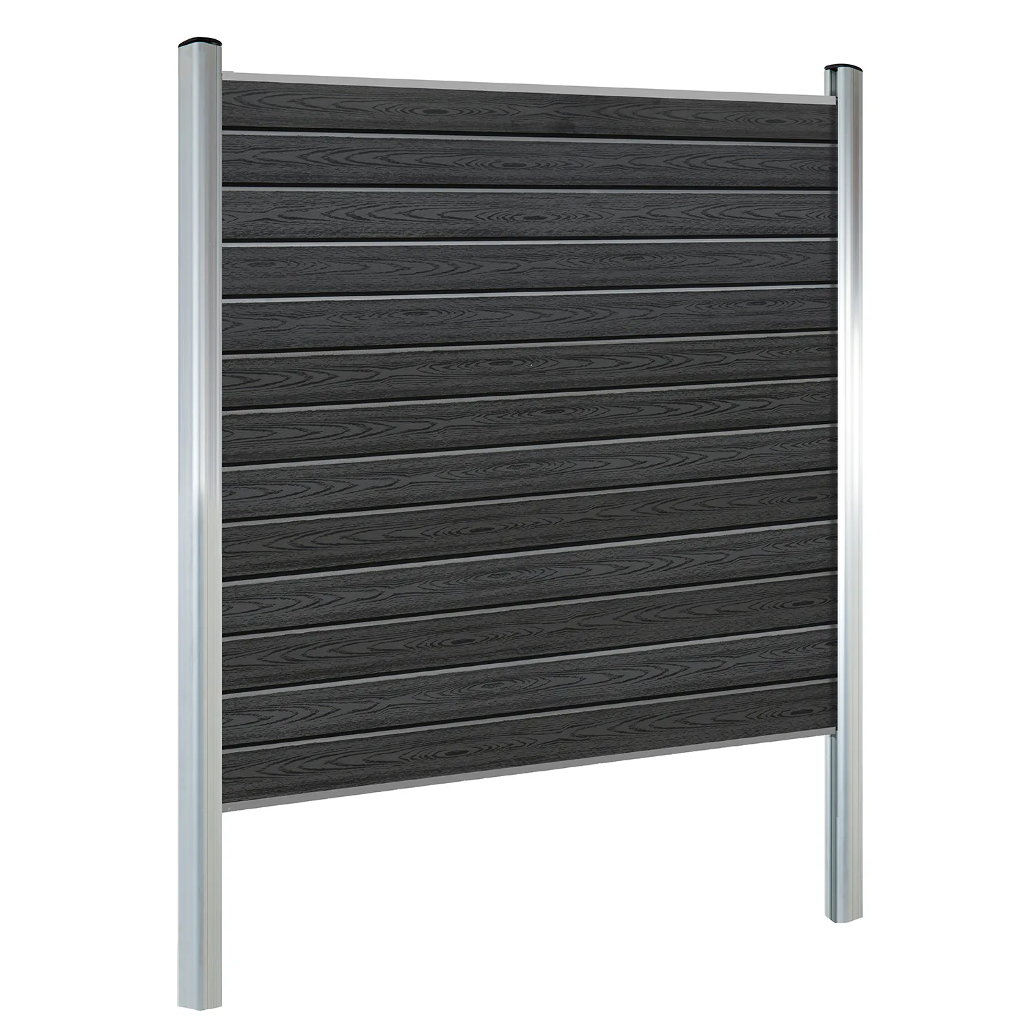 Startset Kirkedal K100 med 2 Aluminium Stolpar, Topp/bottenskena och K1 Staketprofiler