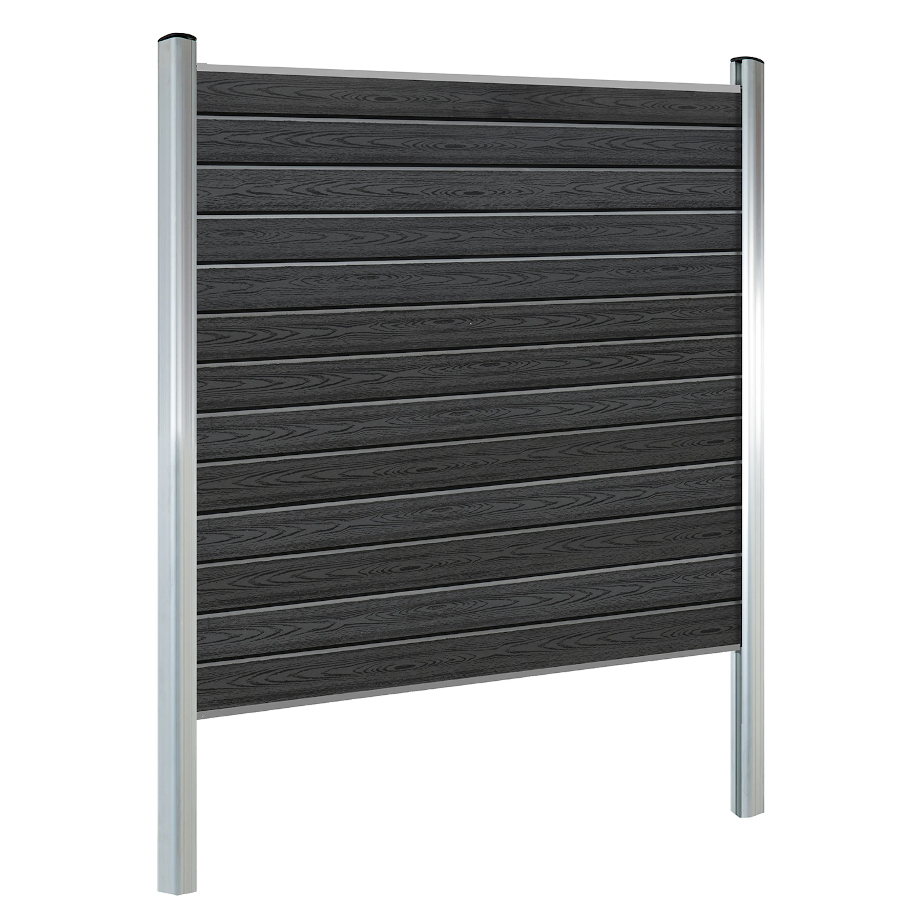 Startset Kirkedal K100 med 2 Aluminium Stolpar, Topp/bottenskena och K1 Staketprofiler