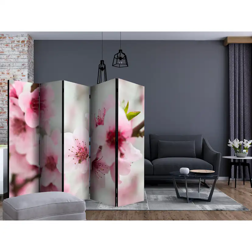 Rumsavdelare Skärmvägg Arkiio Spring Blooming Tree Pink Flowers II 225x172 cm