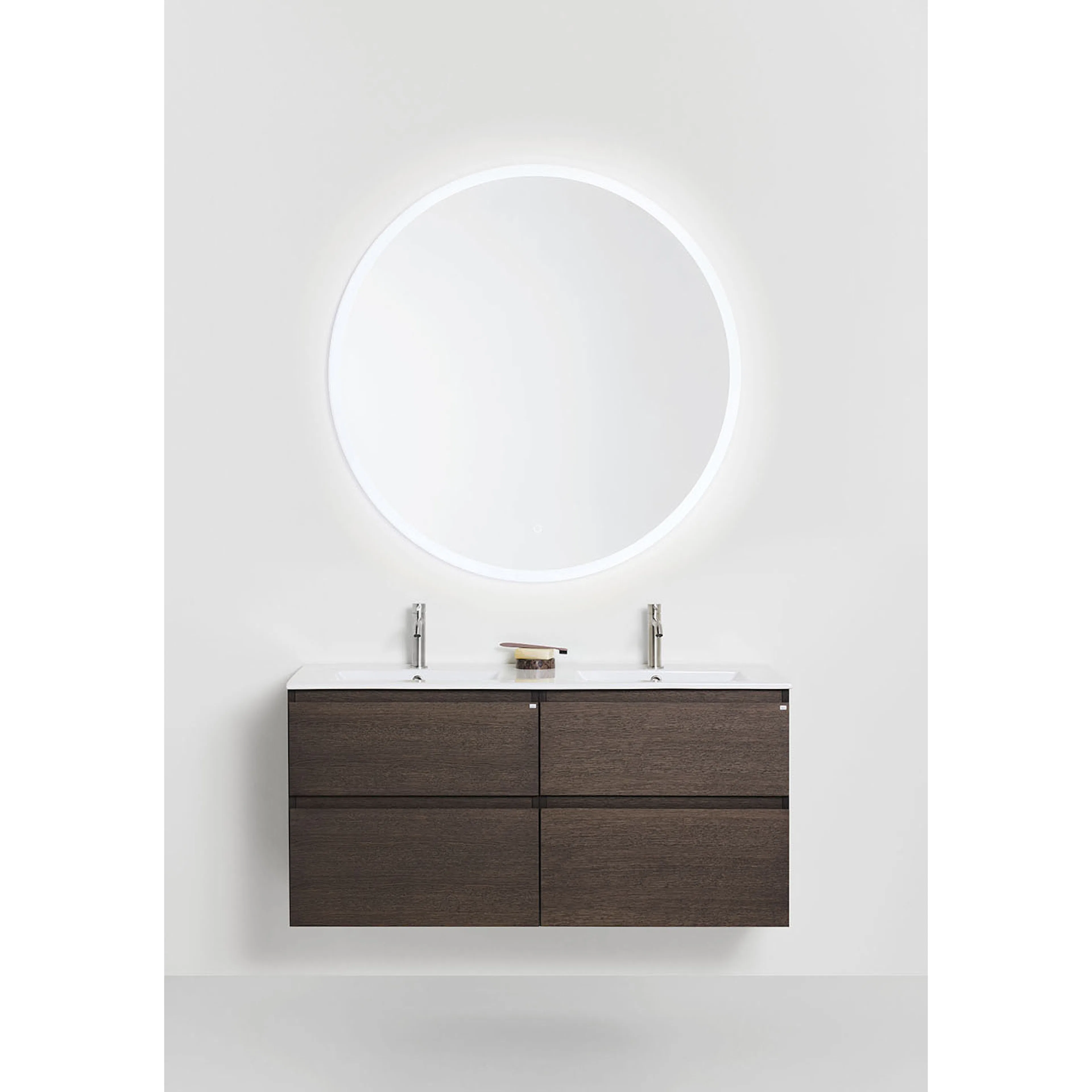 Tvättställsskåp Hafa Go Plus med Tvättställ Mörk Ek, B: 1210mm