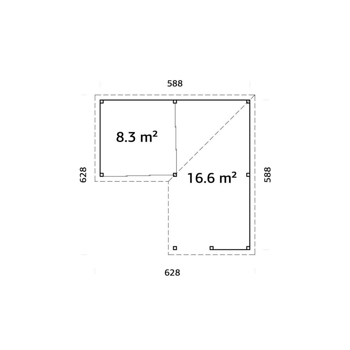 Uterum Palmako Lenna 24,9 m2 Set 409 Slide