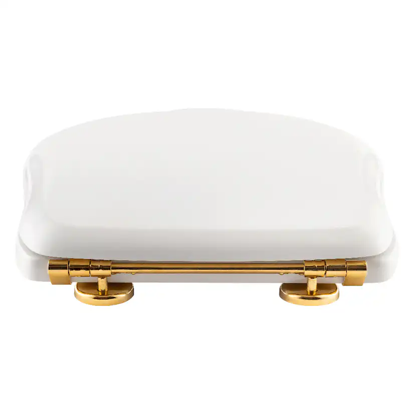Toalettsits Lavabo Retro vit med mässingbeslag Vit