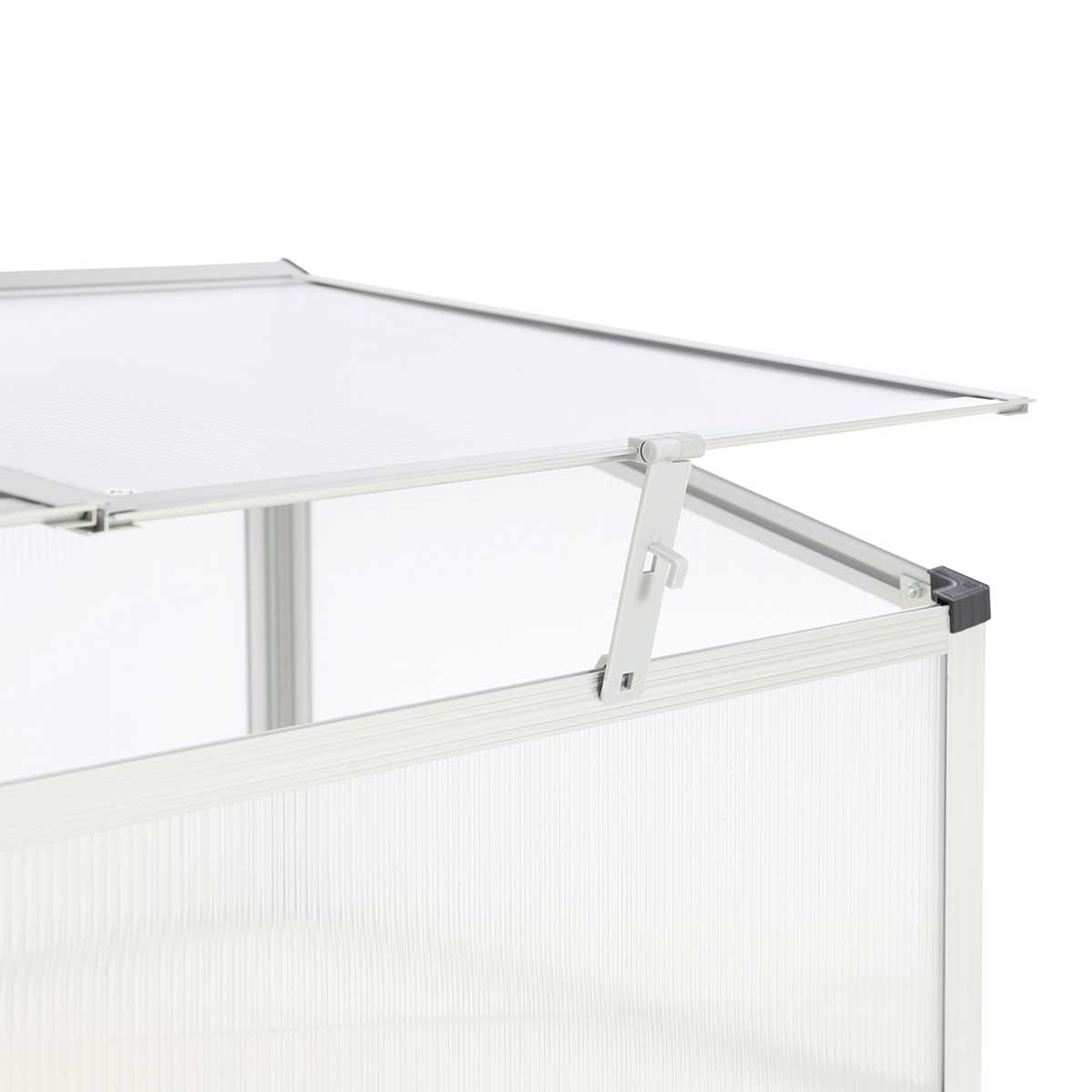 Växthus Metalcraft 0,6 kvm Silver Rektangulär