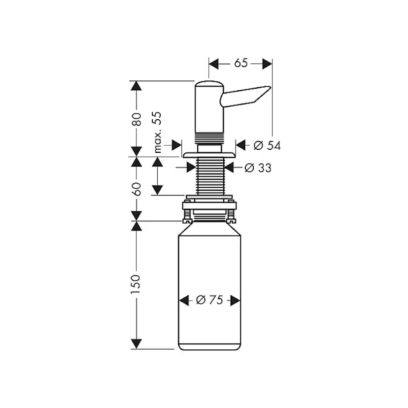 Tvål och Diskmedelspump Hansgrohe Krom