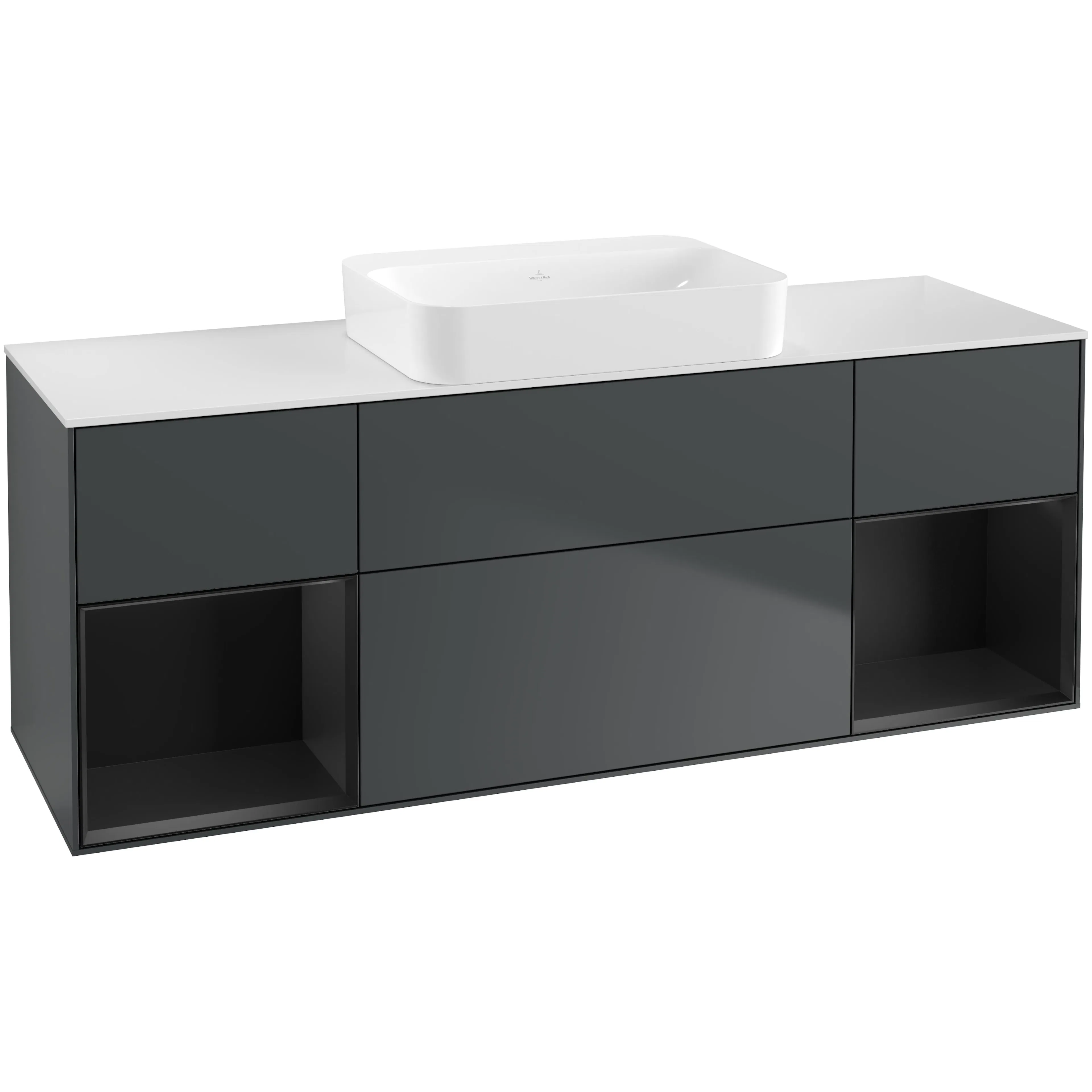 Tvättställsskåp Villeroy & Boch Finion med Två Hyllor och Bänkskiva för Fristående Tvättställ