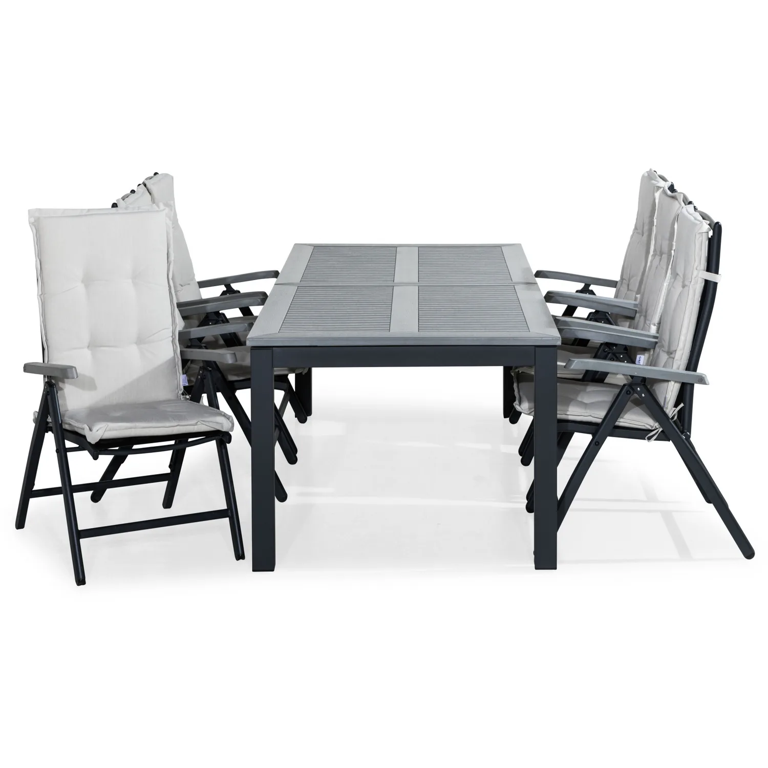 Matgrupp Comfort Garden Monaco 220-280 med 6 Positionsstolar och Dynor