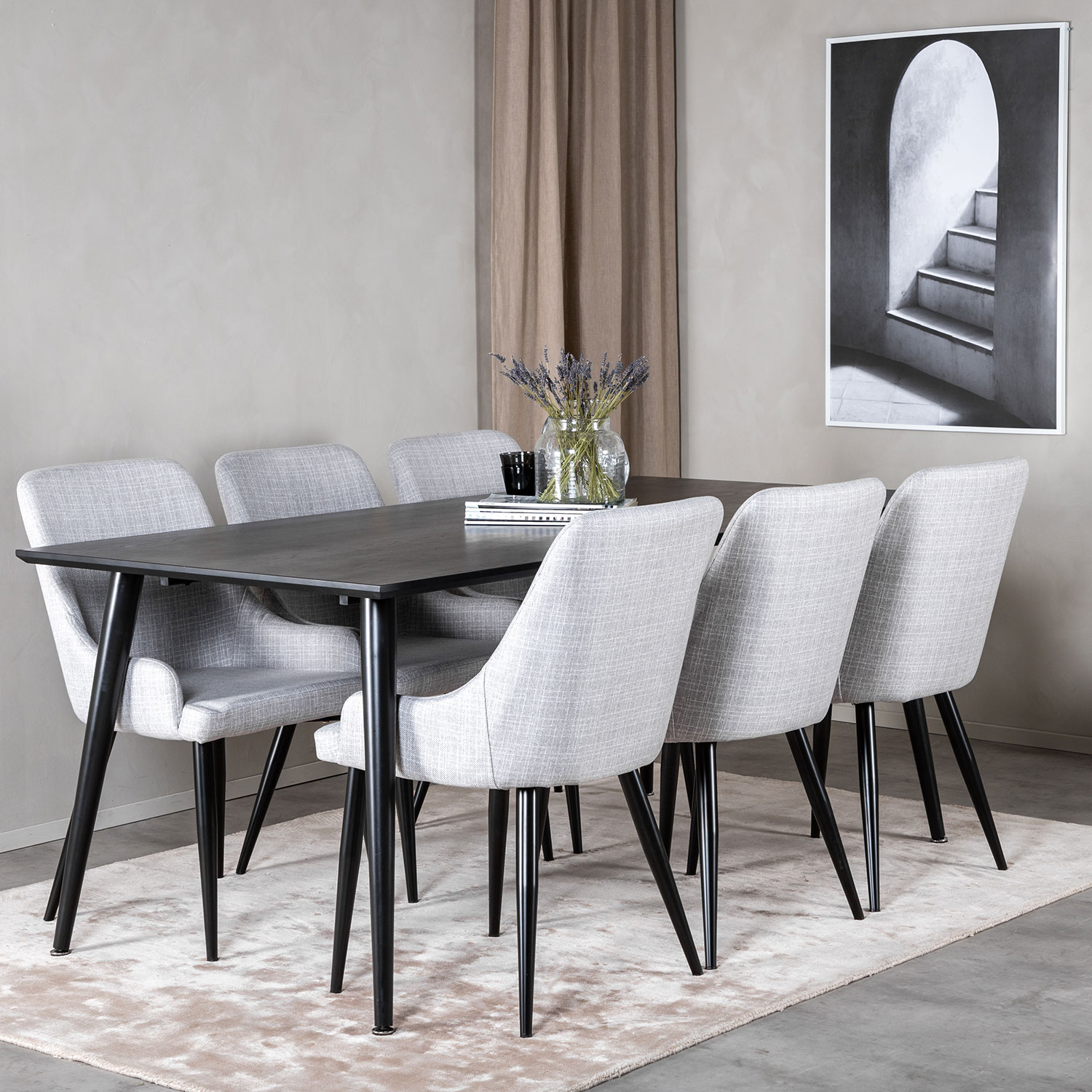 Matgrupp Venture Home Dipp med 6 Plaza stolar