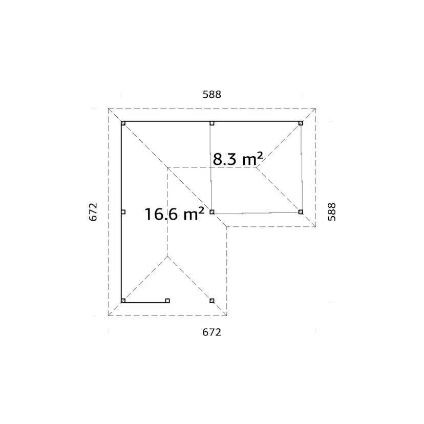 Uterum Palmako Bianca 24,9 m2 Set 210 Slide