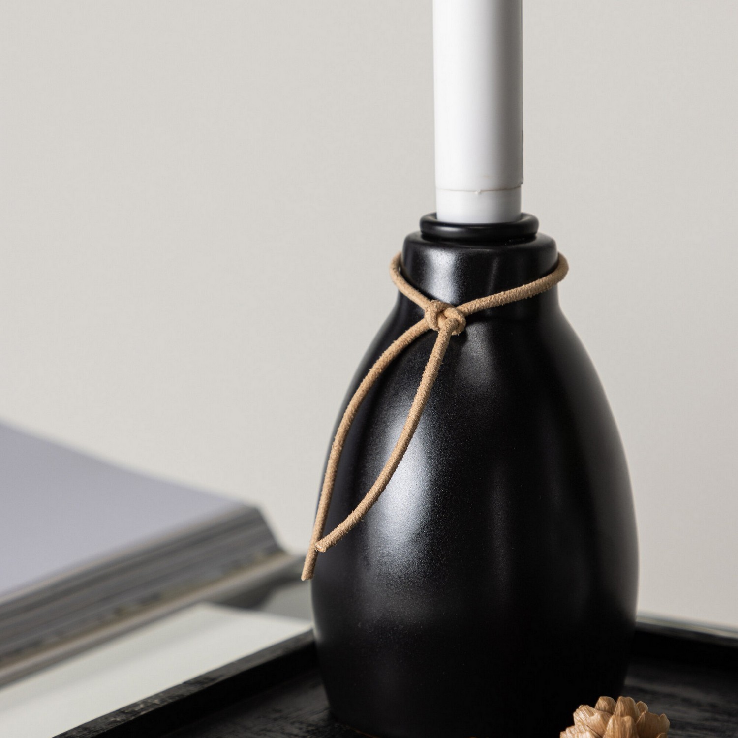 Ulricehamn Candlestick  9cm - Black  / 9 cm