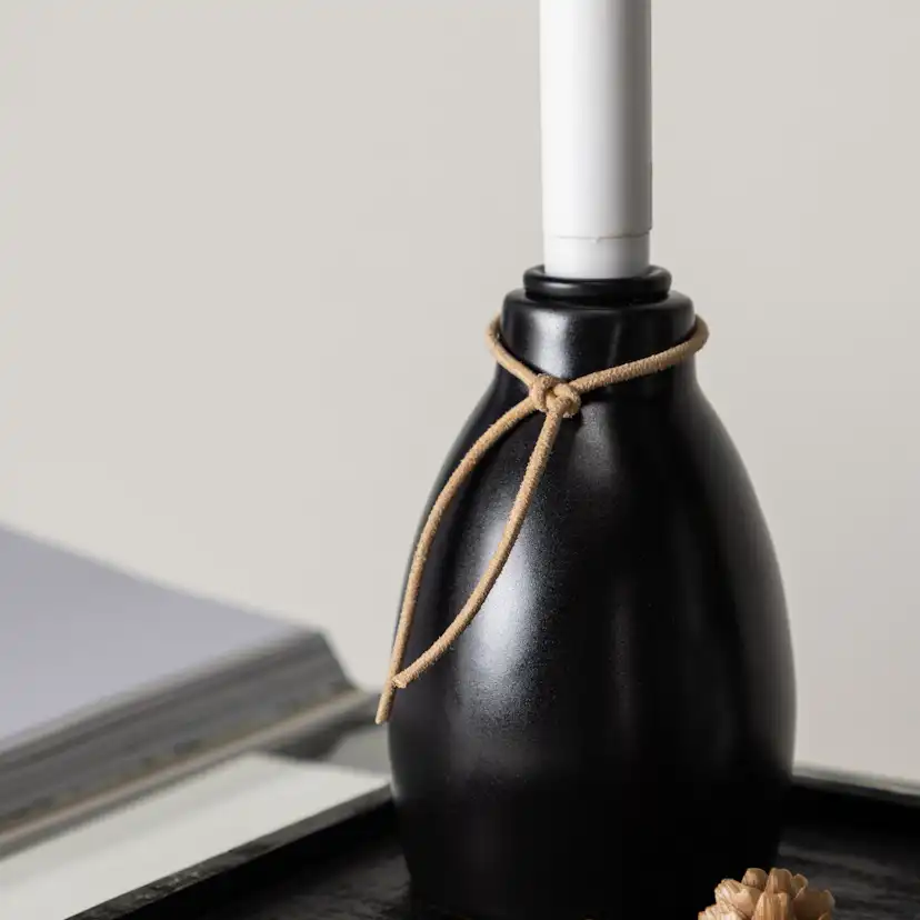 Ulricehamn Candlestick 9cm - Black / 9 cm