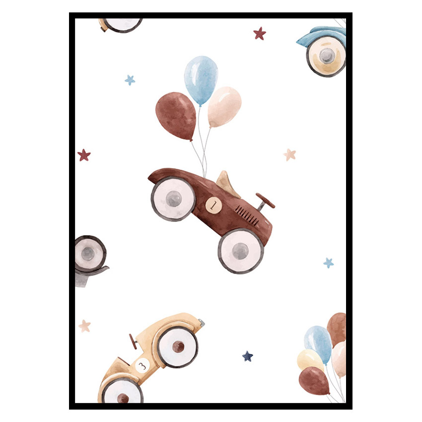 Poster Gallerix Cars And Balloons