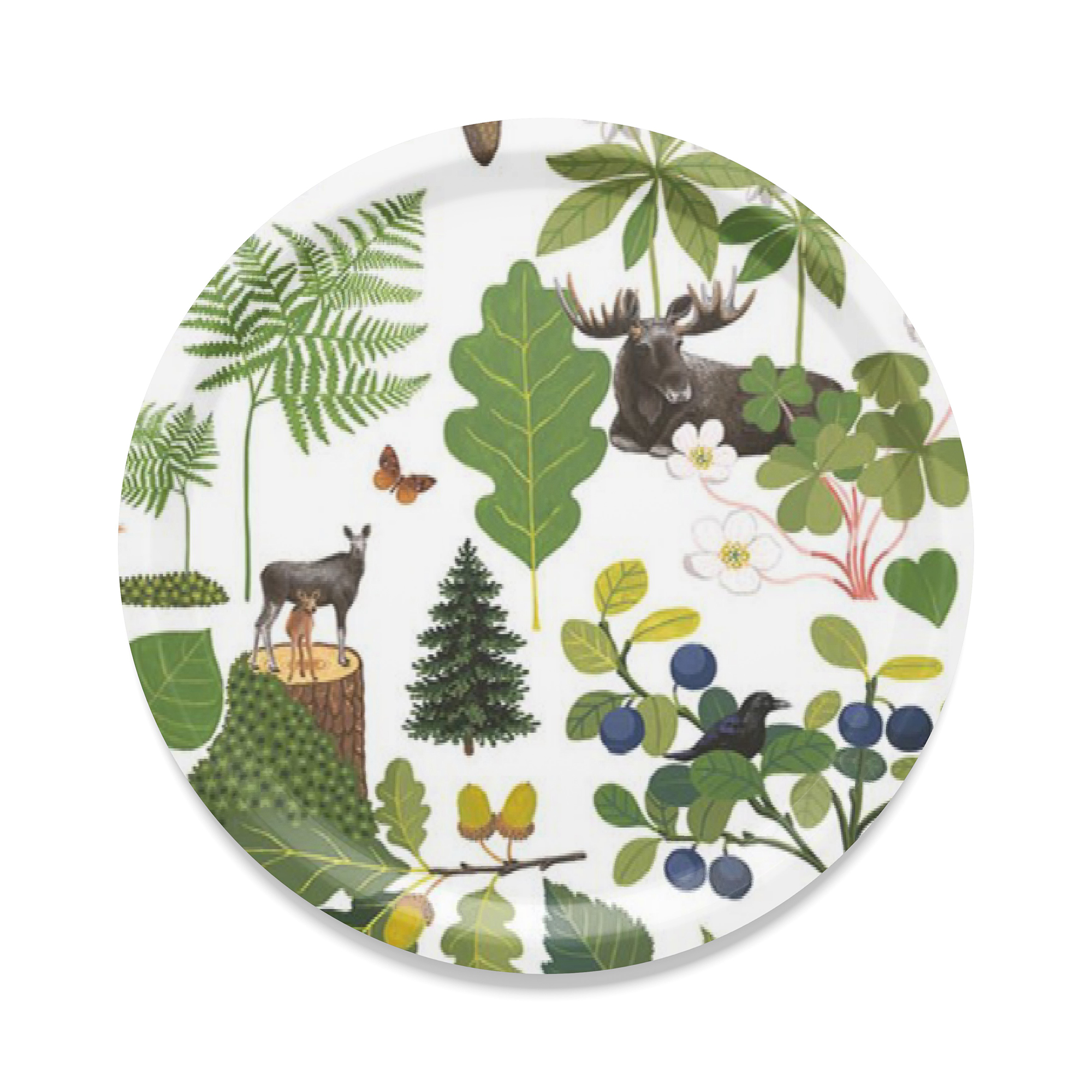 Bricka Arvidssons Textil Skogsliv Rund