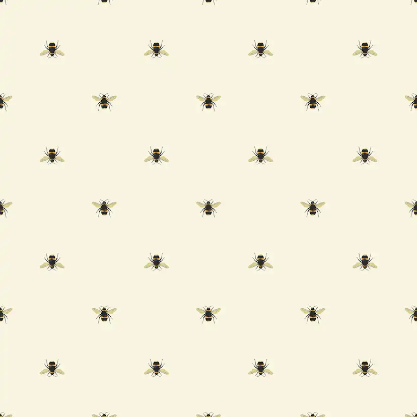 Fototapet Joules Botanical Bee Crème 10mx52 cm